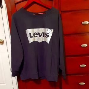 Levis Sweatshirt, Women's 3X, Black/Silver Glittery Sparkle